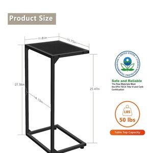 Black Metal Side Table